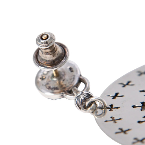 Very good condition CHROME HEARTS CIRCLE CH PLUS drop earrings Weight approx. 15.34g One ear 925 Silver Used 4a003622