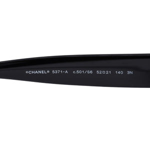 CHANEL シャネル ウェリントン サングラス アイウェア 5371-A c.501/S6 サイズ52□21 140 ココマーク ブラック 美品 中古 4a003739