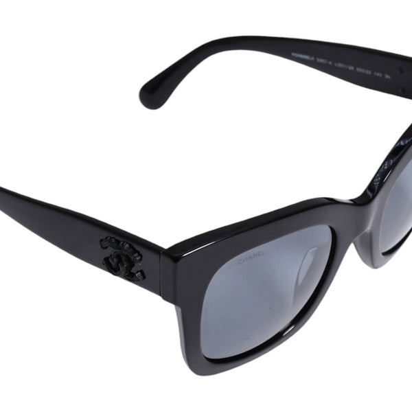 CHANEL シャネル ウェリントン サングラス アイウェア 5357-A c.501/26 サイズ53□23 140 ココマーク ブラック 美品 中古 4a003740