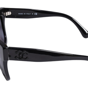 CHANEL シャネル ウェリントン サングラス アイウェア 5357-A c.501/26 サイズ53□23 140 ココマーク ブラック 美品 中古 4a003740