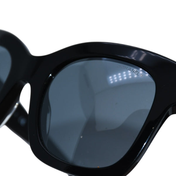 CHANEL シャネル ウェリントン サングラス アイウェア 5357-A c.501/26 サイズ53□23 140 ココマーク ブラック 美品 中古 4a003740