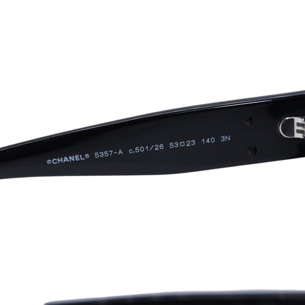 CHANEL シャネル ウェリントン サングラス アイウェア 5357-A c.501/26 サイズ53□23 140 ココマーク ブラック 美品 中古 4a003740