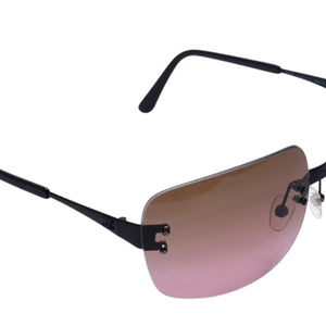CHANEL シャネル リムレス サングラス アイウェア 4006 c.101/77 サイズ64□16 125 ココマーク グラデーション 美品 中古 4a003730