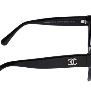 CHANEL シャネル ウェリントン サングラス アイウェア 5371-A c.501/S6 サイズ52□21 140 ココマーク ブラック 美品 中古 4a003739