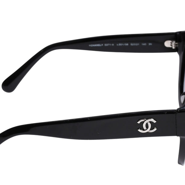 CHANEL シャネル ウェリントン サングラス アイウェア 5371-A c.501/S6 サイズ52□21 140 ココマーク ブラック 美品 中古 4a003739