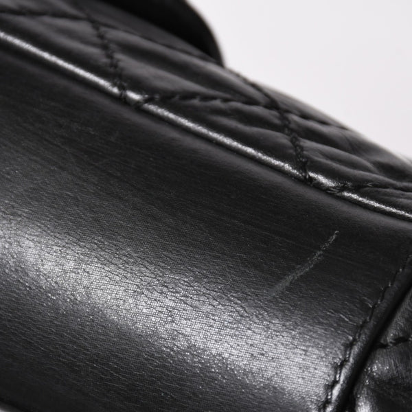 CHANEL Wild Stitch S Flap S Chain Shoulder Bag No. 17 Coco Mark Calf Leather Black Good Condition Used 4a003743