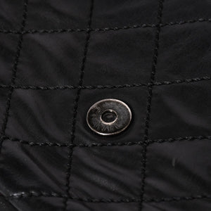 CHANEL Wild Stitch S Flap S Chain Shoulder Bag No. 17 Coco Mark Calf Leather Black Good Condition Used 4a003743
