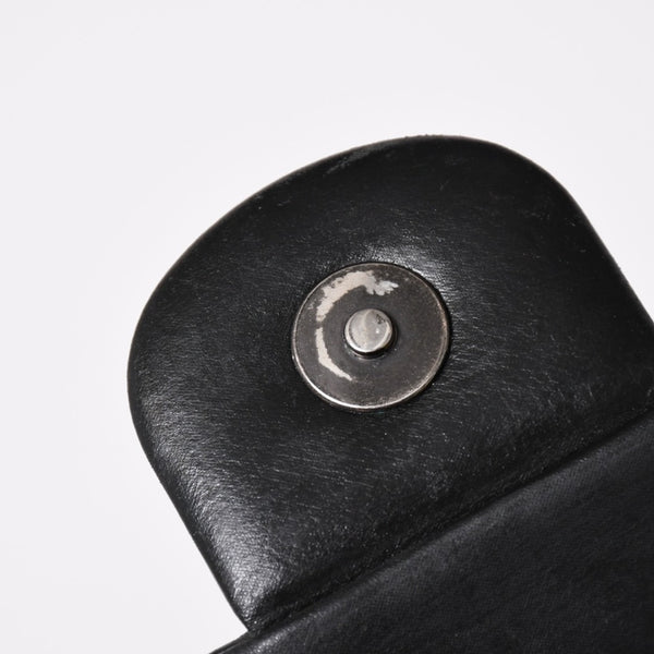 CHANEL Wild Stitch S Flap S Chain Shoulder Bag No. 17 Coco Mark Calf Leather Black Good Condition Used 4a003743