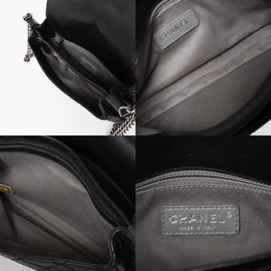 CHANEL Wild Stitch S Flap S Chain Shoulder Bag No. 17 Coco Mark Calf Leather Black Good Condition Used 4a003743