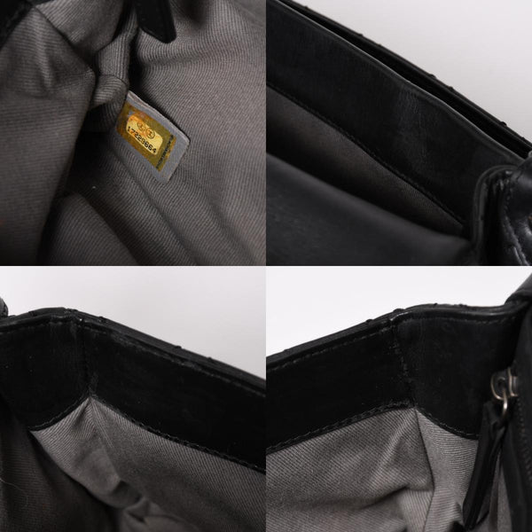 CHANEL Wild Stitch S Flap S Chain Shoulder Bag No. 17 Coco Mark Calf Leather Black Good Condition Used 4a003743