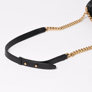 極美品 CHANEL シャネル ボーイシャネル25 ミディアム チェーンショルダーバッグ 30番台 ココマーク キャビアスキン ブラック 中古 4a003637