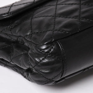 CHANEL Wild Stitch S Flap S Chain Shoulder Bag No. 17 Coco Mark Calf Leather Black Good Condition Used 4a003743