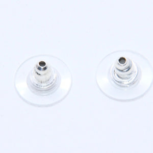 Very Good Condition CHANEL Coco Mark Earrings Weight Approximately 4.39g 01P Engraved Rhinestone Metal Silver Clear Binaural Used 4a003745