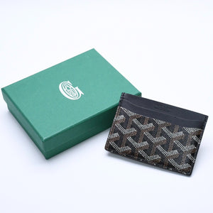 極美品 GOYARD ゴヤール サン・シュルピス カードケース STSULPPMLTY01CL01X ブラック ゴヤールディンキャンバス 中古 4a004261