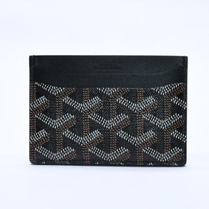 極美品 GOYARD ゴヤール サン・シュルピス カードケース STSULPPMLTY01CL01X ブラック ゴヤールディンキャンバス 中古 4a004261