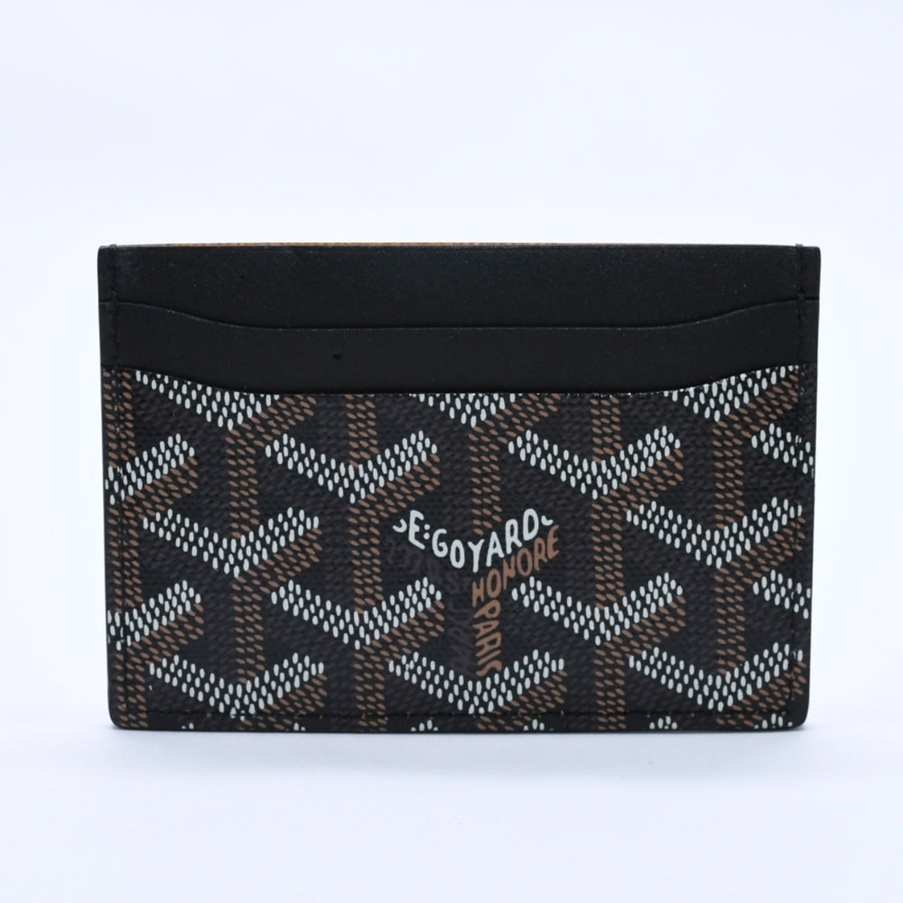 極美品 GOYARD ゴヤール サン・シュルピス カードケース STSULPPMLTY01CL01X ブラック ゴヤールディンキャンバス 中古 4a004261
