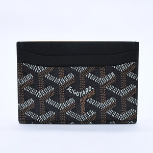 極美品 GOYARD ゴヤール サン・シュルピス カードケース STSULPPMLTY01CL01X ブラック ゴヤールディンキャンバス 中古 4a004261