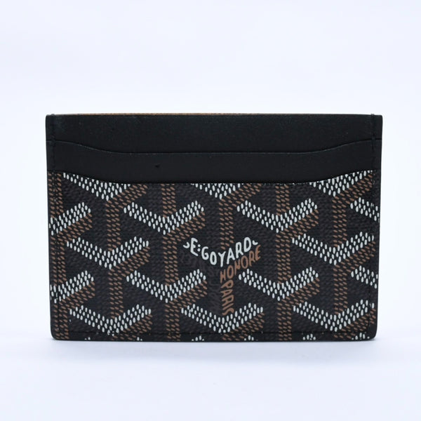 極美品 GOYARD ゴヤール サン・シュルピス カードケース STSULPPMLTY01CL01X ブラック ゴヤールディンキャンバス 中古 4a004261