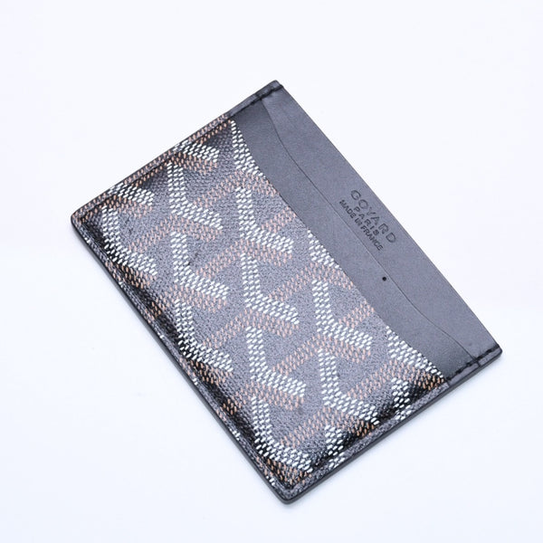 極美品 GOYARD ゴヤール サン・シュルピス カードケース STSULPPMLTY01CL01X ブラック ゴヤールディンキャンバス 中古 4a004261
