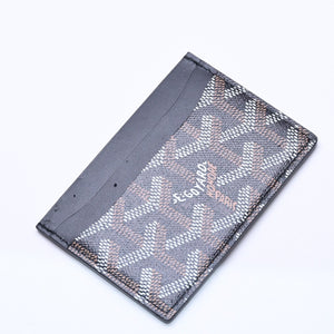 極美品 GOYARD ゴヤール サン・シュルピス カードケース STSULPPMLTY01CL01X ブラック ゴヤールディンキャンバス 中古 4a004261