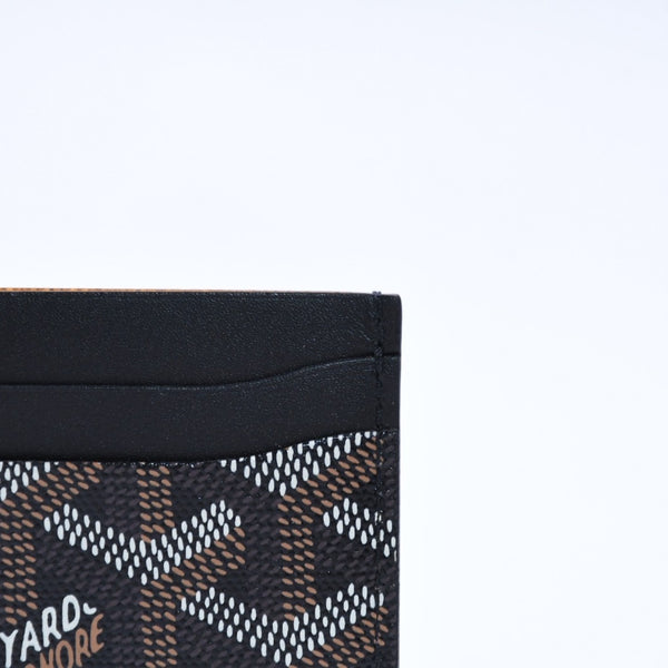 極美品 GOYARD ゴヤール サン・シュルピス カードケース STSULPPMLTY01CL01X ブラック ゴヤールディンキャンバス 中古 4a004261
