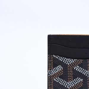 極美品 GOYARD ゴヤール サン・シュルピス カードケース STSULPPMLTY01CL01X ブラック ゴヤールディンキャンバス 中古 4a004261