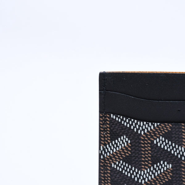 極美品 GOYARD ゴヤール サン・シュルピス カードケース STSULPPMLTY01CL01X ブラック ゴヤールディンキャンバス 中古 4a004261