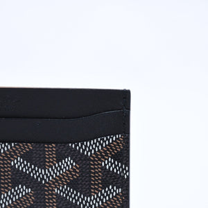 極美品 GOYARD ゴヤール サン・シュルピス カードケース STSULPPMLTY01CL01X ブラック ゴヤールディンキャンバス 中古 4a004261
