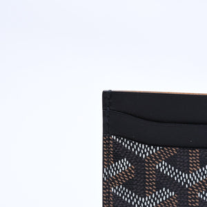 極美品 GOYARD ゴヤール サン・シュルピス カードケース STSULPPMLTY01CL01X ブラック ゴヤールディンキャンバス 中古 4a004261
