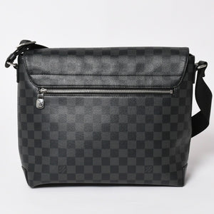 極美品 LOUIS VUITTON ルイヴィトン ディスリクト MM メッセンジャーバッグ N40350 ショルダーバッグ ダミエグラフィクト ブラック シルバー金具 中古 4a003675