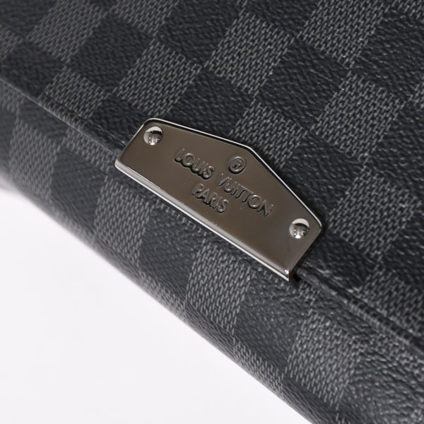 極美品 LOUIS VUITTON ルイヴィトン ディスリクト MM メッセンジャーバッグ N40350 ショルダーバッグ ダミエグラフィクト ブラック シルバー金具 中古 4a003675