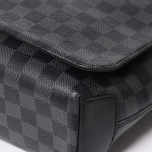 極美品 LOUIS VUITTON ルイヴィトン ディスリクト MM メッセンジャーバッグ N40350 ショルダーバッグ ダミエグラフィクト ブラック シルバー金具 中古 4a003675