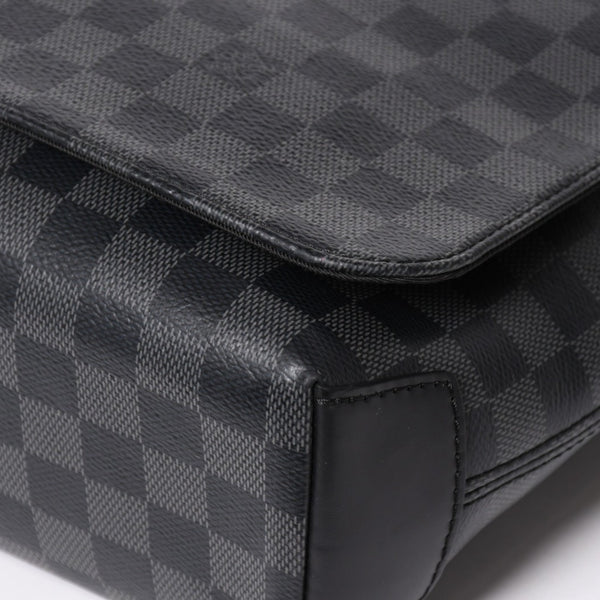 極美品 LOUIS VUITTON ルイヴィトン ディスリクト MM メッセンジャーバッグ N40350 ショルダーバッグ ダミエグラフィクト ブラック シルバー金具 中古 4a003675