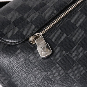 極美品 LOUIS VUITTON ルイヴィトン ディスリクト MM メッセンジャーバッグ N40350 ショルダーバッグ ダミエグラフィクト ブラック シルバー金具 中古 4a003675