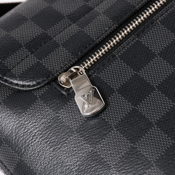 極美品 LOUIS VUITTON ルイヴィトン ディスリクト MM メッセンジャーバッグ N40350 ショルダーバッグ ダミエグラフィクト ブラック シルバー金具 中古 4a003675