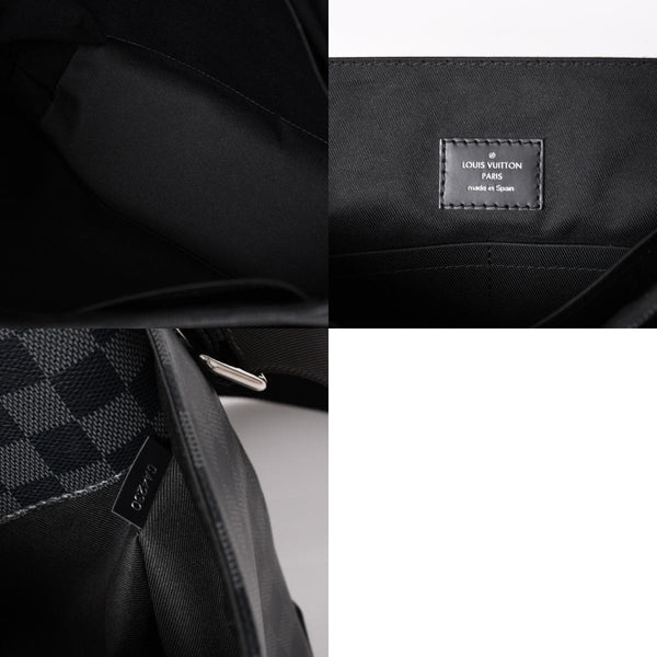 極美品 LOUIS VUITTON ルイヴィトン ディスリクト MM メッセンジャーバッグ N40350 ショルダーバッグ ダミエグラフィクト ブラック シルバー金具 中古 4a003675