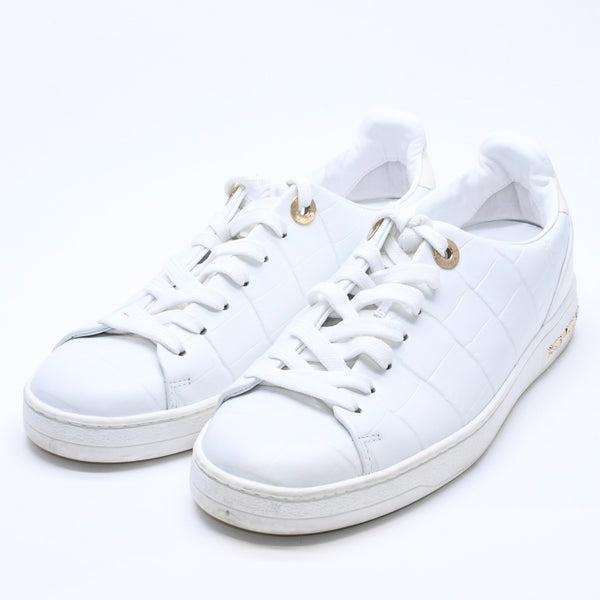 LOUIS VUITTON ルイヴィトン スニーカー ホワイト アイボリー ゴールド金具 サイズ34 2/1 美品 中古 4a003765