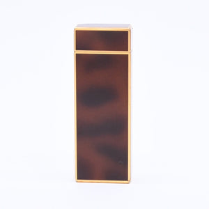 Cartier Cartier Oval Lighter Gold Black Lacquer Gas Lighter Lacquer Brown Good Condition Used 4a002334