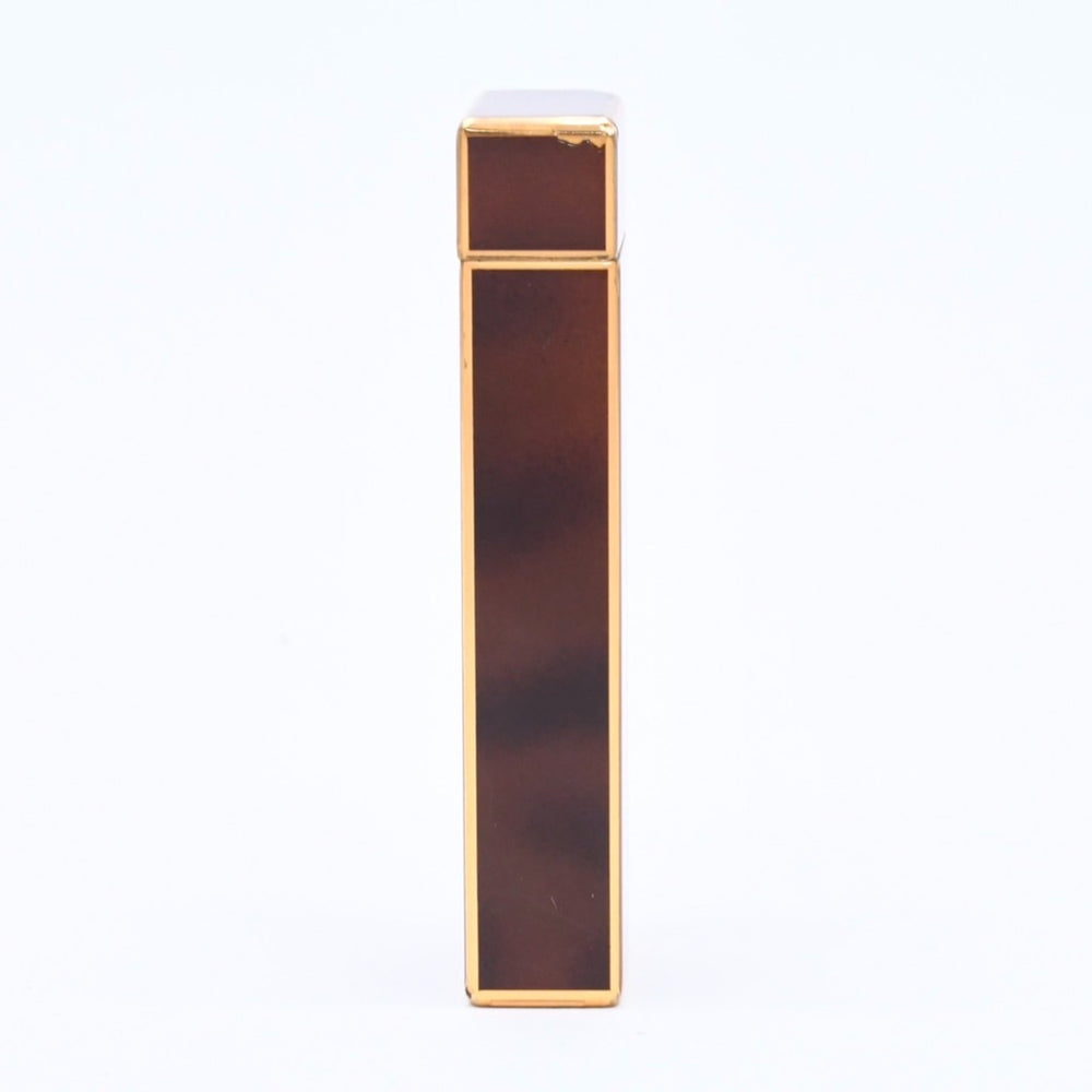 Cartier Cartier Oval Lighter Gold Black Lacquer Gas Lighter Lacquer Brown Good Condition Used 4a002334