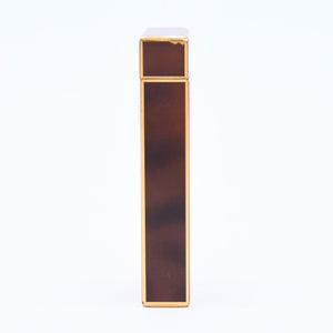 Cartier Cartier Oval Lighter Gold Black Lacquer Gas Lighter Lacquer Brown Good Condition Used 4a002334