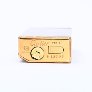 Cartier Cartier Oval Lighter Gold Black Lacquer Gas Lighter Lacquer Brown Good Condition Used 4a002334