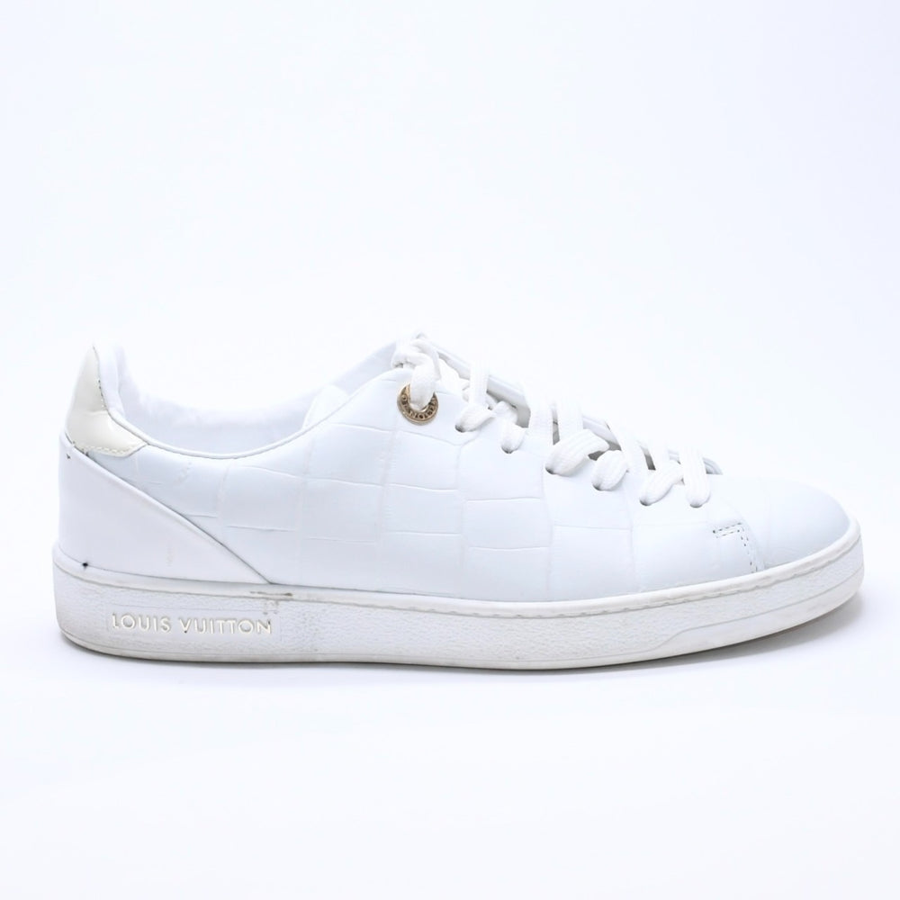LOUIS VUITTON Sneakers White Ivory Gold Hardware Size 34 2/1 Good Condition Used 4a003765