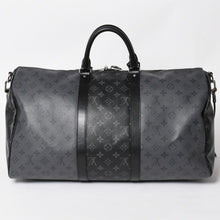 画像をギャラリービューアに読み込む, LOUIS LVUITTON ルイヴィトン キーポル・バンドリエール 50 ブラック グレー シルバー金具 M45392 美品 中古 4a004494