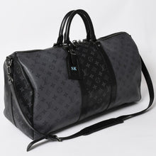 画像をギャラリービューアに読み込む, LOUIS LVUITTON ルイヴィトン キーポル・バンドリエール 50 ブラック グレー シルバー金具 M45392 美品 中古 4a004494