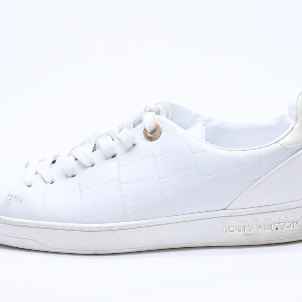 LOUIS VUITTON Sneakers White Ivory Gold Hardware Size 34 2/1 Good Condition Used 4a003765