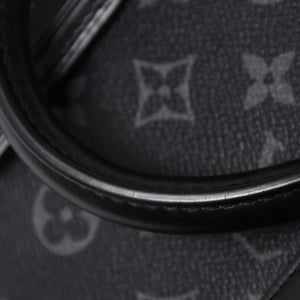 極美品 LOUIS LVUITTON ルイヴィトン キーポル・バンドリエール 50 ブラック グレー シルバー金具 M45392 中古 4a004494