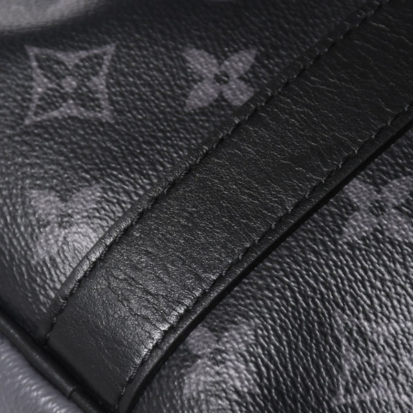 極美品 LOUIS LVUITTON ルイヴィトン キーポル・バンドリエール 50 ブラック グレー シルバー金具 M45392 中古 4a004494