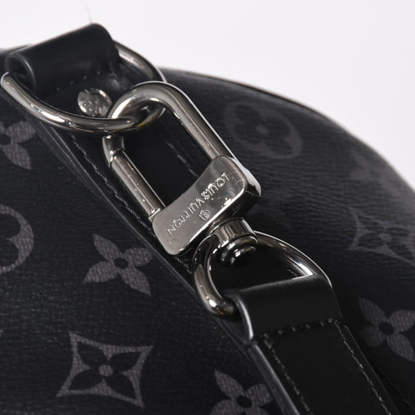 極美品 LOUIS LVUITTON ルイヴィトン キーポル・バンドリエール 50 ブラック グレー シルバー金具 M45392 中古 4a004494