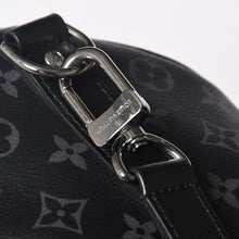 画像をギャラリービューアに読み込む, LOUIS LVUITTON ルイヴィトン キーポル・バンドリエール 50 ブラック グレー シルバー金具 M45392 美品 中古 4a004494