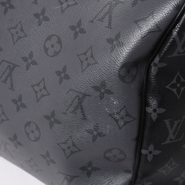 極美品 LOUIS LVUITTON ルイヴィトン キーポル・バンドリエール 50 ブラック グレー シルバー金具 M45392 中古 4a004494
